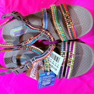 Skechers Multicolor Strappy Sandals/SOLD